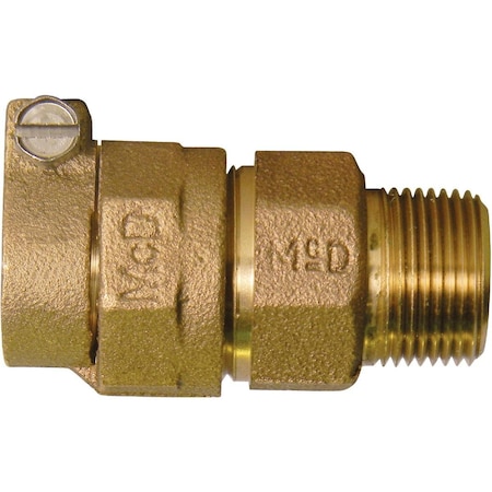 A Y Mcdonald 1 In. CTS x 3/4 In. MIPT Brass Low Lead Connector 74753-22 A